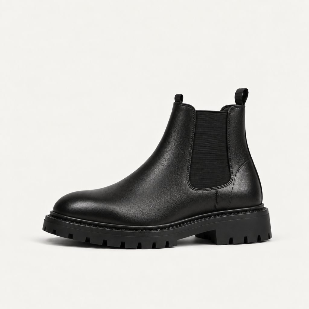 Black Chunky Chelsea Boot