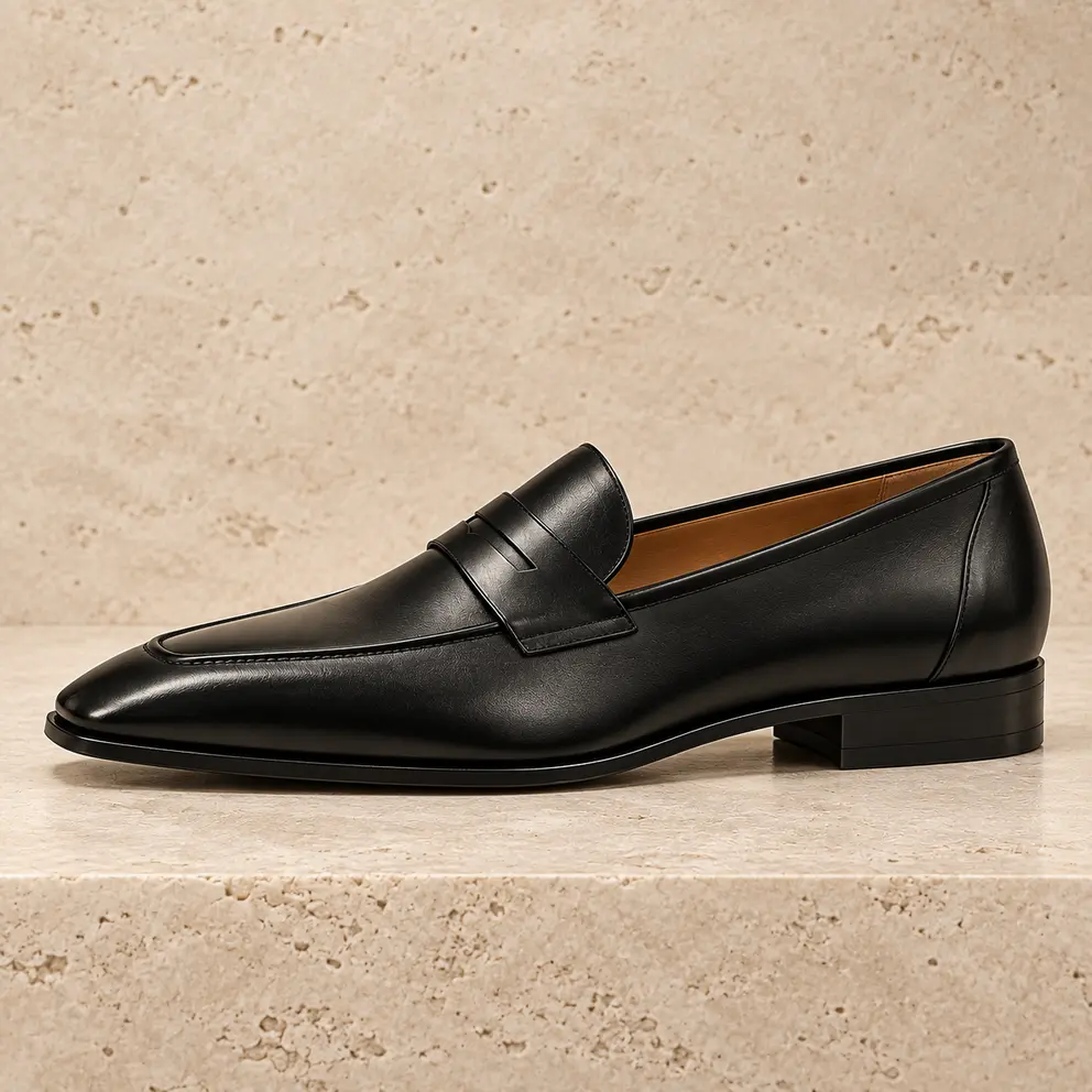 Obsidian Sculpted Penny Loafer