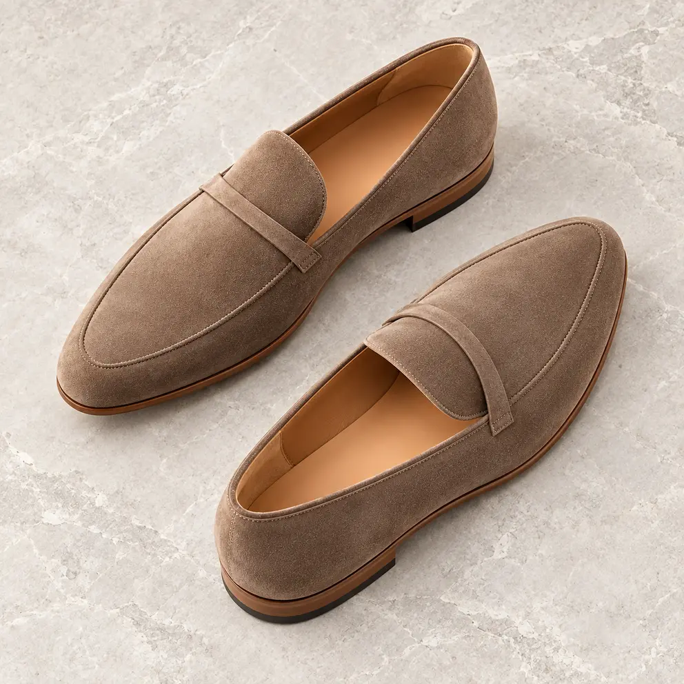 Mushroom Minimal Loafer — 02 diagonal pair