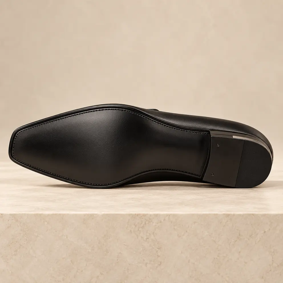 Black Satin-Finish Evening Loafer — 04 outsole