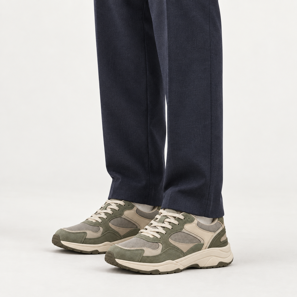 Sage Panel Runner worn with trousers
