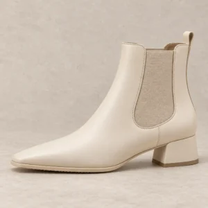 Ivory Sculptural Chelsea Boot — 01 side profile