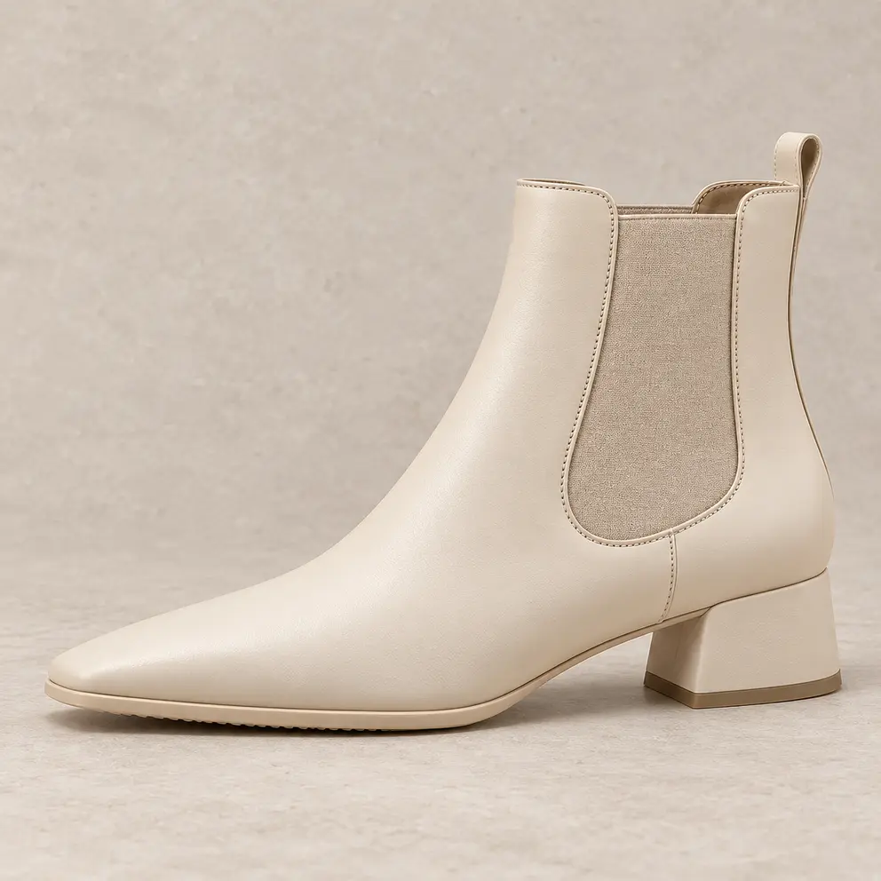 Ivory Sculptural Chelsea Boot
