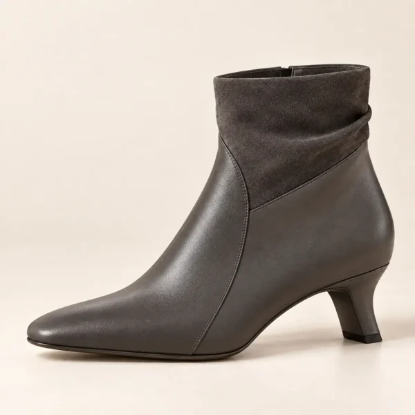 Charcoal Convertible-Collar Ankle Boot — 01 side profile