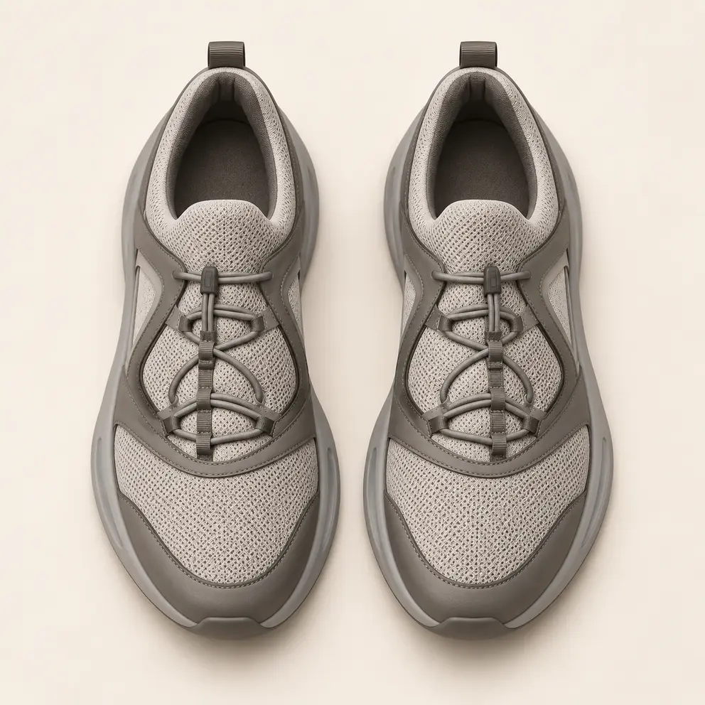 Graphite Aero Frame Sneaker - top view