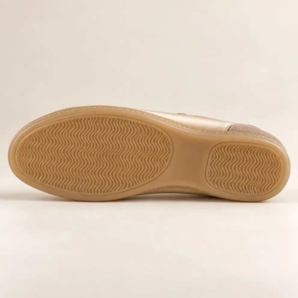 Champagne Satin Ribbon Sneaker - outsole