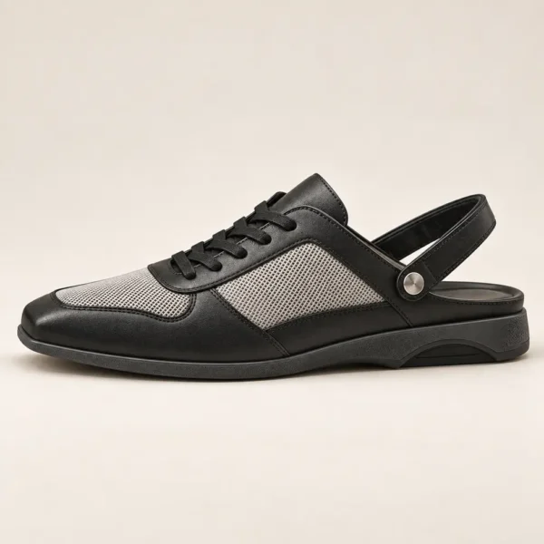 Black Pearl Convertible Mule Sneaker - side profile